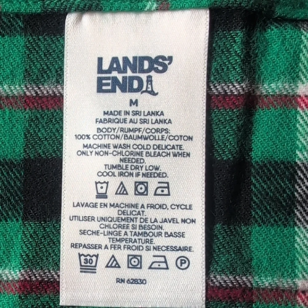 Lands' End Holiday Flannel Dog Scarf